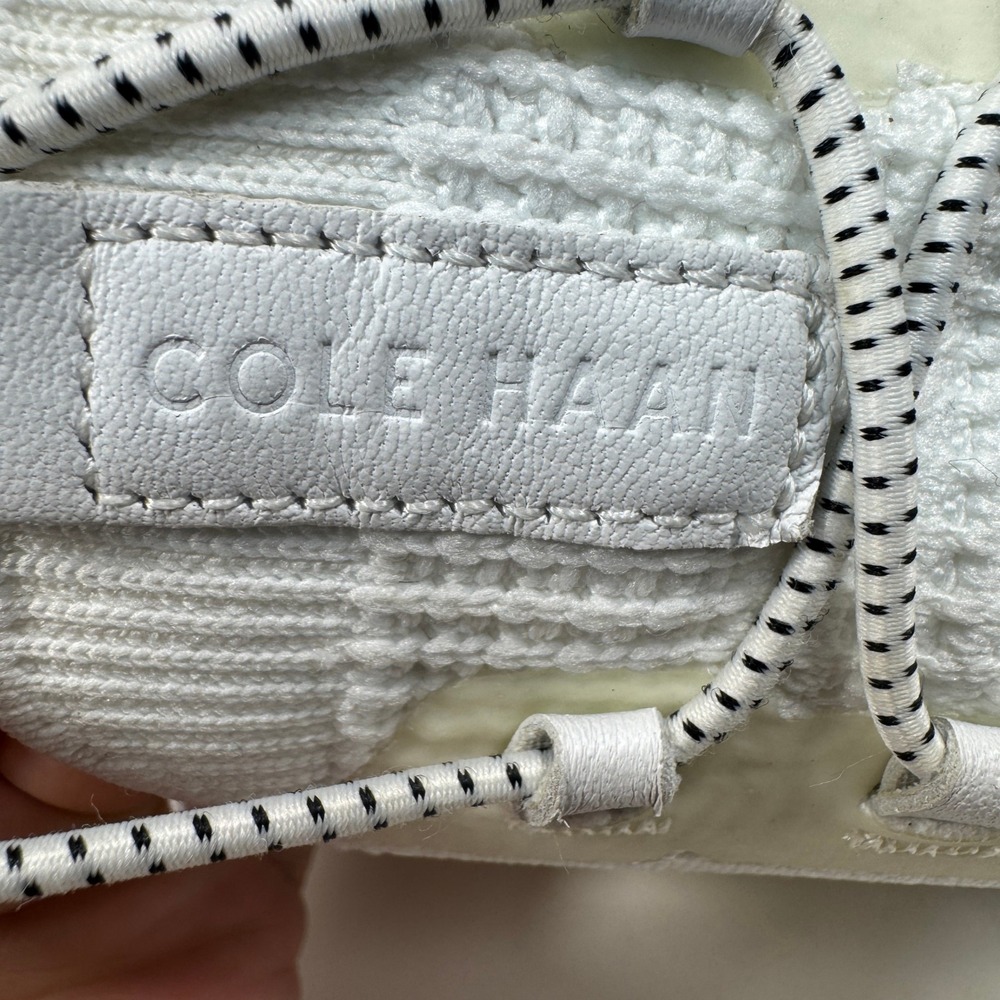 Cole Haan ZerøGrand Men Sneakers White Knit Cushioned Sole Size 9 - Picture 3 of 11